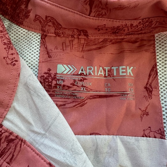 Ariat Pink Horse Print Shirt - Picture 2 of 2